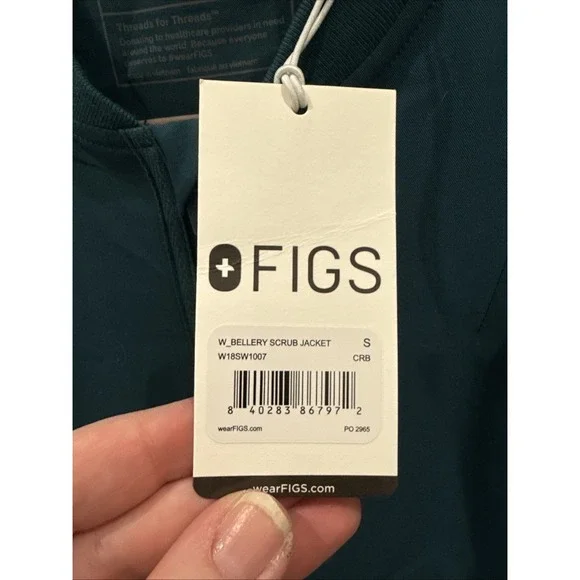 FIGS Bellery Scrub Jacket Women's Small Technical Collection Full Zip W18SW1007 - Picture 3 of 7